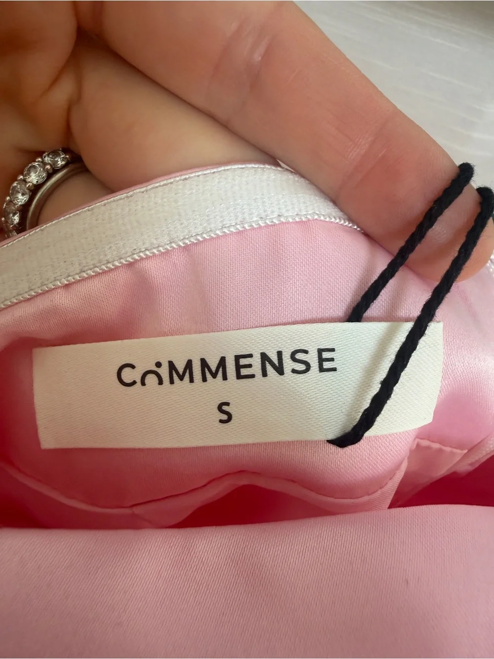 Commense Pink Satin Halter Mini Dress Cocktail Party Date Night | NWT Size S - Picture 13 of 14